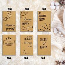 12 Pcs Make Us Happy Notebook Supplies Mini And Simple Convenient To Carry Suitable For Travel In Bulk Mini Notebooks Convenience Exquisite And Beautiful - 12pcs - View 4