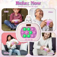 1 Pcs Random Styles Fast Push Bubble Game With Screen - Enhances Hand-Eye Coordination, Logic & Memory Skills For Youngsters & Adults - 6 Modes Sensory Toy, Ideal Gift For Halloween, Christmas & Birthdays - 1 Pcs Random Styles - 查看 6
