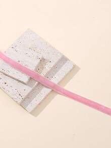 1pc Fashionable Pink Velvet Choker Necklace - Pink - View 3