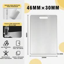 Cutting Board 316 Stainless Steel Antibacterial Mildew Proof 46cm Kitchen Cutting Board - Bạc - Xem 10