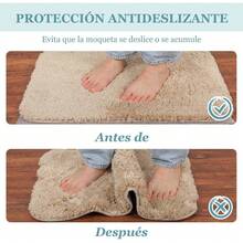 Almohadilla Antideslizante para Alfombras, Multifuncional Tapete Antideslizante, 1.5 x 2m, Beige, Protege Suelos de Madera Dura - 1 - Ver 6