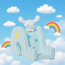 三丽鸥卡通人物滑动手机支架系列装饰 - 可爱Q版毛绒玩偶，角度可调手机支架 | 可爱创意设计（肉桂狗） - 淺藍色 - 查看 3