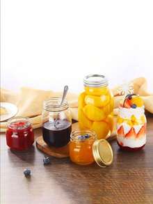 Bocaux en verre scellés pour le stockage alimentaire, idéaux pour conserver le thé, les céréales, les noix, les collations, les grains de café, le sucre, les bonbons, les biscuits, les épices, les fournitures de cuisine et le yaourt. Boîtes alimentaires transparentes portables. Bocaux de rangement de cuisine pour les céréales. Cadeaux de mariage, cadeaux de Noël, cadeaux d'Halloween