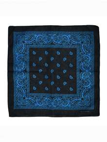 1/5件佩斯利图案波西米亚方形围巾男女通用街头嘻哈街舞运动户外头巾额头保护吸汗头巾面罩围巾 - 彩色 - 查看 8