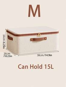 1pc Foldable Fabric Storage Box, Large Capacity Dust-Proof Quilt Storage Container, Wardrobe Organizer, Antibacterial & Moisture-Proof Zipper Closet Storage Box, Decorative Pants Organizer - Multicolor - View 13