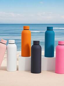 1 peça de 17oz de parede dupla de aço inoxidável com isolamento a vácuo, cor fosca, garrafa criativa de boca pequena, copo de café portátil, adequado para esportes ao ar livre, ioga, café, deslocamento para o escritório, presentes de feriado e aniversário, todas as estações