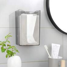 1pc Kitchen Wet Wipes Holder, Washable Bathroom Paper Towel Rack, Wall-Mounted Tissue Box, Non-Slip Washable Wipe Dispenser, Suitable For Kitchen, Bedroom, Bathroom Wet Wipes, No Need For Drilling Installation, Fashionable Minimalist Design Washable Wipe Storage Box, Suitable For Gloves, Pet Wipes, Makeup Wipes, Disposable Towels, Wet Wipes, Dry Tissues, Hand Towels, Wet Wipes, Toilet Paper, Also Applicable To Bathroom, Kitchen, Bedroom, Office, Car