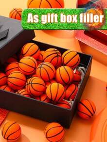 20 piezas Mini pelotas de baloncesto de espuma, alivio del estrés, regalos a granel para fiestas, ideales para regalos de vuelta a la escuela, premios de fiestas escolares y fiestas de cumpleaños con temática de baloncesto - Multicolor - Ver 3