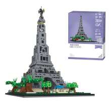 Juguete bloques de construcción la Torre Eiffel, decoración oficina y hogar, regalo para niños y adultos - Gris - Ver 8