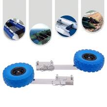 Bazargame Boat Launching Wheels, 9.8" Boat Transom Launching Wheel, 330 LBS Loading Capacity Inflatable Boat Launch Wheels, Stainless Steel Inflatable Boat Removable Transom Launch Wheels - Blue - View 3