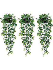 1/2/20 cây treo nhân tạo Cây treo giả Cây xanh trong chậu Cây bạch đàn giả, Cây leo Mandala trong chậu cho phòng trong nhà ngoài trời Trang trí kệ - xanh quân đội - Xem 1