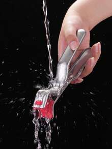 1pc Stainless Steel Heat Resistant Tongs, Kitchen Bowl Gripper, Steamer Clip, Heatproof Cooking Tool For Handling Plates, Non-Slip High Temperature Oven Clip, Induction Cooker Bowl Clip, Lightweight And Easy To Use