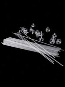 10 件/20 件/30 件/40 件塑料气球固定扣和棒，简单透明的气球支架，适合派对。