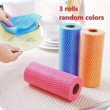 Wiederverwendbare ölfreie Küchentucher, aufrollbare Papierhandtuch-Putzlappen, Scheuerschwämme, Wohnmobil-Küchenutensilien, doppelt verwendbare nasse und trockene Putzlappen