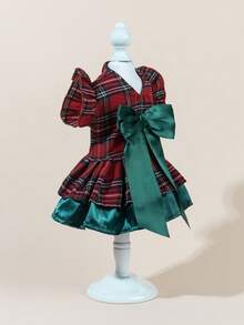 Bộ 1 váy voan cho thú cưng kèm nơ, váy cưới in họa tiết dễ thương cho thú cưng, váy công chúa lưới co giãn cho chó và mèo. - Nhiều màu - Xem 3