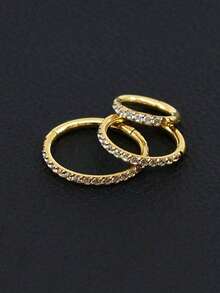 1 件/高级镜面抛光 316L 不锈钢，带氧化锆 16G 和 18G 鼻环、唇环、脐环、双膜环、膜环、唇环、膜耳钉、膜环耳环、膜环软骨耳环、膜环、耳屏、耳钉、海螺环、耳环、耳屏耳环、软骨耳环、鼻环、膜环、膜环、穿孔环 - 單圈帶寶鑽鼻環 - 查看 6