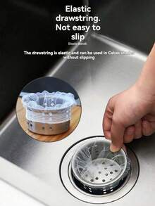 100PCS Disposable Mesh Sink Strainer Bags, Kitchen Sink Strainer Filter Mesh Bag Anti Clogging Elastic Kitchen Sink Strainer Mesh Trash Bag, Fits Most Sizes Of Sink Strainer