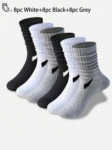 40 pièces/30 pièces/24 pièces Chaussettes de sport confortables unisexes, convenant aux sports et à l'entraînement, chaussettes longues pour femmes, port décontracté et professionnel, antibactériennes, douces, noires et blanches, résistantes aux odeurs, absorbantes, douces et légères, convenant à l'automne/hiver, 20 pièces/10 pièces/8 pièces/6 pièces/4 pièces/2 pièces