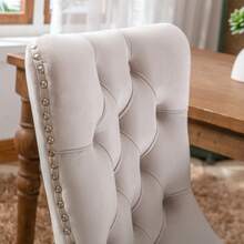 Chair Covers & Cushions - Beige + Velvet + Foam - View 8