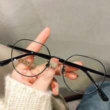 1pc Ladies High Appearance Level Student Light Round Face Display Face Flat Flat Light Mirror Plain Frame For Computer Reading Gaming TV Phones - Multicolor - View 4