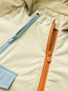 mini bala 男童柔软仿皮连帽衫防风柔软舒适时尚户外上衣 - 卡其 - 查看 7