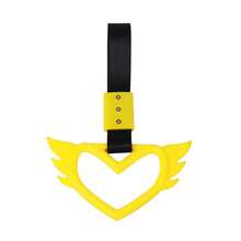 1 件 JDM 火车巴士手柄手带 Tsurikawa 戒指心形造型漂移吊饰带漂移汽车配件汽车吊带汽车内饰装饰