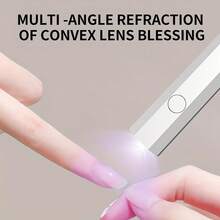 Portable LED Nail Lamp With Digital Timer - Fast Drying Gel Polish/Blue Light Curing Device, USB Powered LCD Display, Formaldehyde-Free Compact Lamp For Home, Salon, Nail Art - White, Suitable For Gel Nails, Rechargeable Lithium Battery