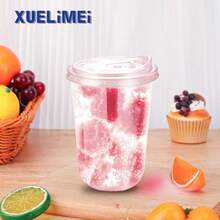 Xuelimei 16oz Disposable Stemless Glasses With Strawless Sip Lids,PET Disposable Drinking Cups,Clear Plastic Wine Glasses For Parties Birthday,Wedding,Meeting,Christmas Party Supplies (50, Pink) - 白色 - 查看 5