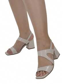 Bianca Naty Shoes Women's Formal Elegant Party Comfortable High Heel Thick Heel Spring Summer Sandal - Tắt - Xem 3