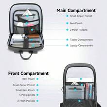 Business Backpack Men, 15.6 Inch Slim Lightweight Laptop Backpack With USB Charging Port, - Resistant Anti - Theft Small Travel Computer Backpacks, Work Bag Mochilas Commute College - Black - 15,6 inch + Xám đậm - Xem 5