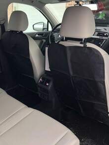 2 件/1 件汽车座椅靠背保护套 + 3 个口袋收纳袋，超大防水踢脚垫后座保护套，汽车座椅靠背套，用于防止灰尘、污垢和划痕 - 通用汽车内饰保护套，汽车内饰保护配件 - 彩色 - 查看 7