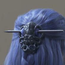 XJYHDY 1 Pc Gothic Pirate Octopus Hairpin - Vintage Octopus Hairpin Hair Accessories, Perfect For Cosplay, Halloween Theme Parties, Halloween Costume Accessories Hair Accessories, Octopus Dress Up Headwear Vintage Accessories (Black & Milky)