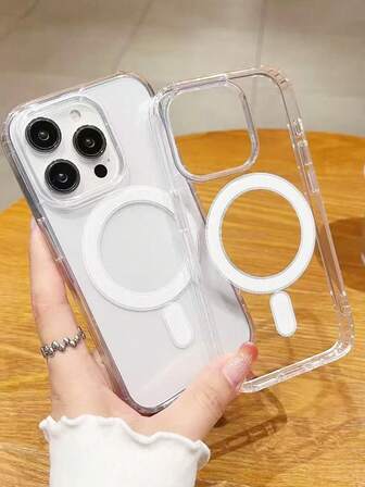 1 pieza Funda protectora magnética compatible con iPhone 15 11 12 13 14 16 Pro Max, Funda de teléfono anti-caída