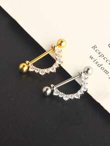 12pcs/Set Cubic Zirconia Heart & Circle Nipple Rings, Suitable For Daily Wear For Women Valentines,Mom,Mother,Mother's Day,Gift