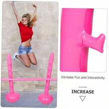 1 Set Jocuri Gonflabile Portabile pentru Adulți Limbo - Stâlp cu Design Jos, Distracție și Băț Limbo Potrivit pentru Vacanțe în Familie, Petreceri, Activități Interactive în Aer Liber și Divertisment pe Plajă, Recuzită de Jocuri în Aer Liber și în Interior