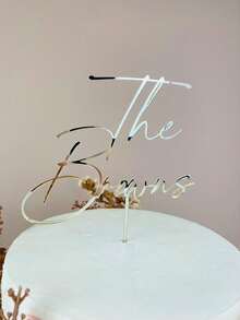 Personalized Wedding Cake Topper Custom Last Name Cake Topper For Wedding Rustic Wedding Mr And Mrs Anniversary Cake Topper Multi-Functional, Anti-Mold, Ornamental Exquisite, Modern, High-Quality, Contracted Custom, Personalized, Unique Ideal Gifts For Graduation, For Weddings, For Housewarming Dining Room, Living Room, Bedroom, Tea Room, Home, Christmas,Warm Ambience, Autumn Home Refresh,Home Harmony - Multicolor - View 5