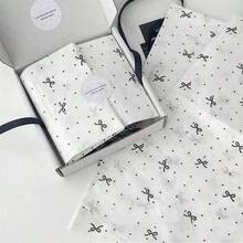 10pcs Flower Wrapping Paper With Polka Dot, Bow Prints, Gift Decoration Paper Valentine Day