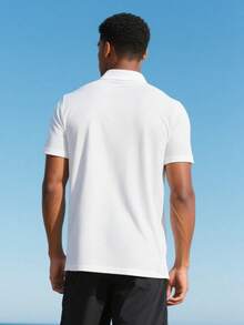 3 Piece Multi-Color Men's Breathable And Comfortable Mesh Sports Polo Shirts. Breathable, Lightweight, Comfortable. Suitable For Basketball, Casual Wear, Football, Tennis And Various Sports Activities. - trắng - Xem 2