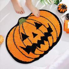 1 pieza Alfombra de telaraña, antideslizante, adecuada para la puerta principal, sala de estar, dormitorio, baño, decoración del hogar, decoración de Halloween, decoración de terror, alfombra lavable