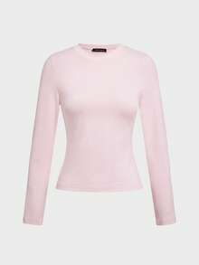 魅力休闲简约日常两件套套装，女士，秋季休闲抽绳女士套装，运动家居服，春秋季，修身舒适，可爱甜美 - 粉色 - 查看 5