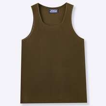 Summer New Men's Wear Solid Color Loose Sleeveless Knitted Shirt Woolen Breathable Sports Vest
