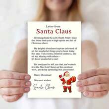 1pc Interesting Gift: Santa Claus Letter Christmas Greeting Card, Suitable For Friends And Family, Christmas Surprise Gift, Carrying Messages Of Happiness And Joy From The North Pole