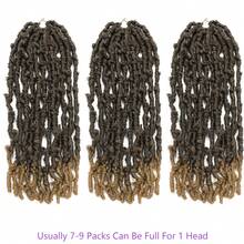 Butterfly Locs Crochet Hair 1-7 Packs Pre-Looped Soft Distressed Faux Locs Braids For Women 10/12/14 Inch - Brown - View 23