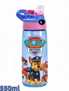1Pc Paw Patrol 500ml/16oz Party Water Cup Water Bottle Large Capacity With Straw Portable Handle Non-Leaking Water Cup Suitable For Birthday Party Thanksgiving Party Halloween Party Christmas Party (The Lid May Be Random)