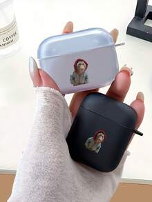 Custodia protettiva per auricolari - Motivo scimmietta con cappello rosso, custodia in silicone morbido anti-smarrimento compatibile con Pro 3/Pro/Pro2/1/2/3, regalo perfetto per fidanzato, fidanzata, famiglia, amici, nonni e amanti degli animali domestici, custodia protettiva per auricolari di alta qualità unisex