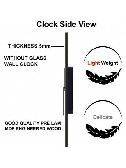 2D Flat 1pc Verlichting Luxe Home ation Asymmetric Wand Clock, Ultra Quiet Quartz Movement, No Ticking Sound, Painting Klok Living Room, Bedroom Office, able Watch, Unique Personalized, Clear Reading Time, In Bedroom, Studio, Room view 5