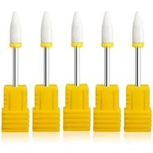 Bộ 5 hoặc 10 dụng cụ cắt gốm, mũi khoan móng, dụng cụ mài móng gel, dụng cụ loại bỏ lớp biểu bì, bộ giũa móng điện, phụ kiện - Nhiều màu - Xem 10