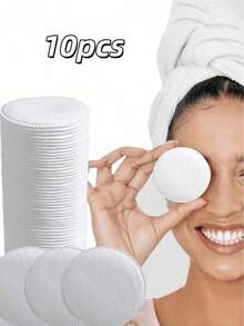 200/150/100/50 miếng bông tẩy trang tròn tái sử dụng, mềm mại, ít gây kích ứng, thích hợp cho mặt, mắt, chăm sóc da và tẩy trang. - Nhiều màu - Xem 9