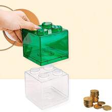 1PC Building Blocks Piggy Bank Coin Stacking Savings Bank, Coin Storage Tank Reward Coin Sto Rage Box Gift,Packaged And Shipped At Random,Piggy Bank,Money Box,Money Saver,Money Box,Piggy Bank,Money Saving,Tirelire,Money Storage - Multicolor - View 3