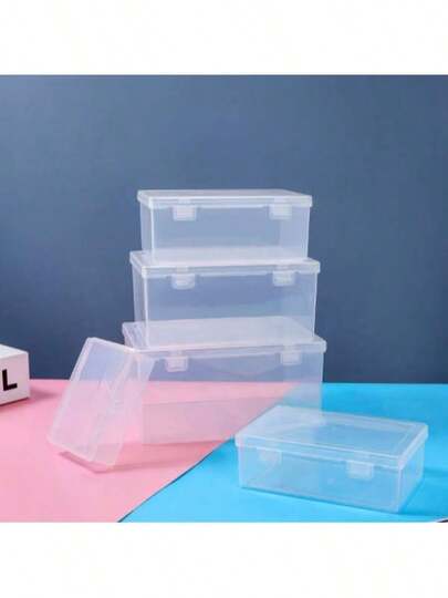 Boîte en plastique transparent multifonctionnelle et grande - Différentes tailles, pour organiser les perles, l'artisanat, la peinture de diamant, les écouteurs, les câbles de données, le rangement des petits chargeurs, le rangement des petits articles de bureau
